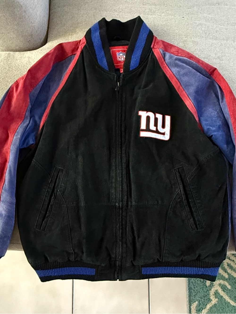 Vintage New York Giants NFL Leather Jacket – Official NFL – Size L